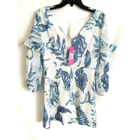 Lilly Pulitzer LAURIE ROMPER Resort White No Place Like Roam size 6 women - Picture 5 of 5